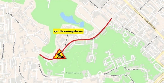 8 лютого з 08:00 до 17:00 буде частково обмежено рух транспорту на вул. Нижньоюрківській через поточний ремонт дорожнього покриття